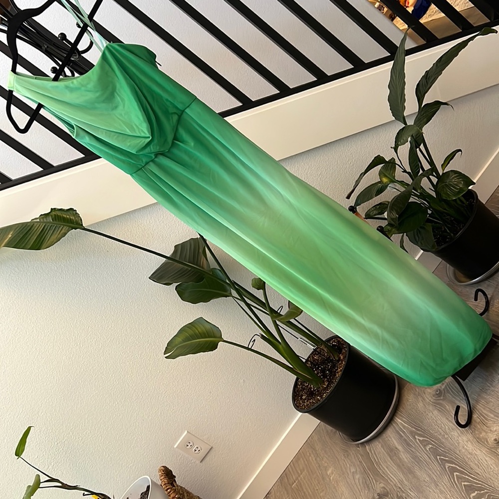 Hailey by Adrianna Papell green ombré maxi dress